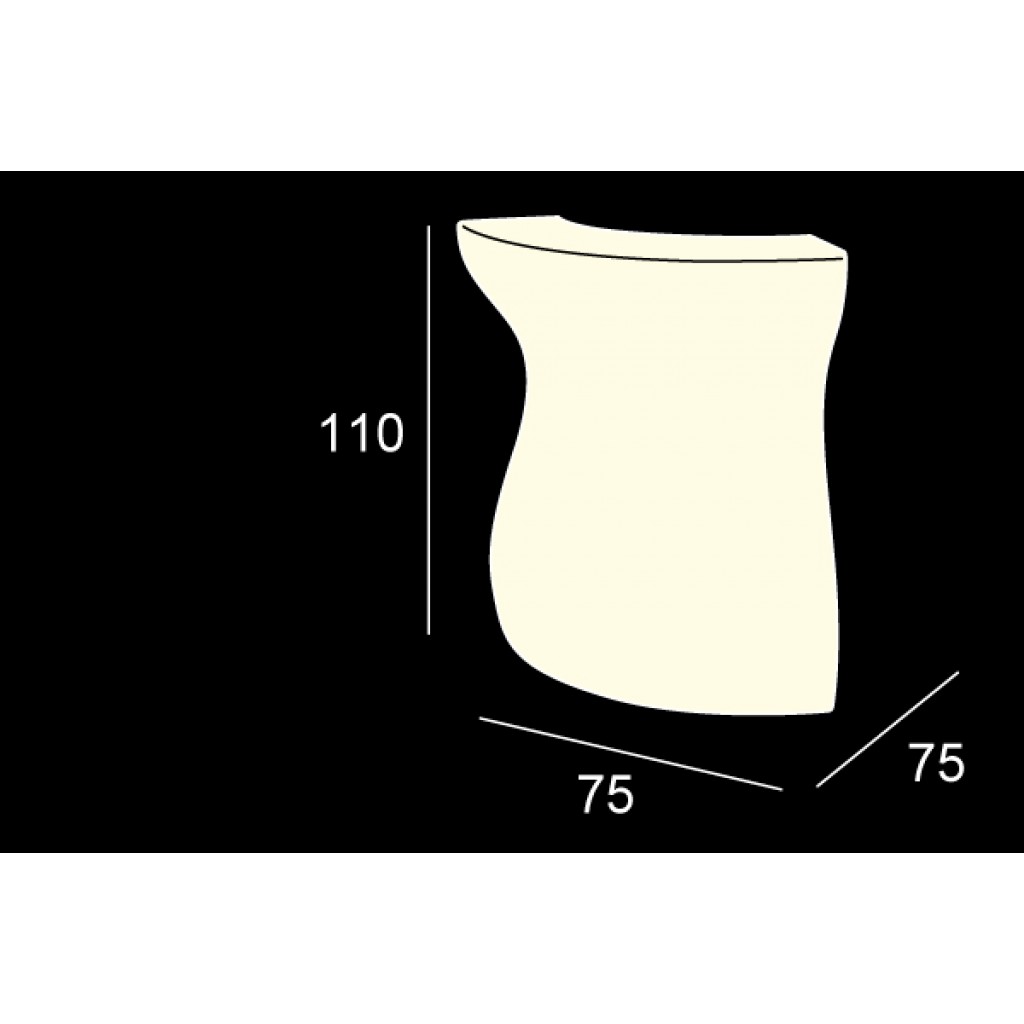 Modul receptie cu iluminare din polietilena Bartolomeo Corner Light - Nuovo Design